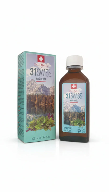 31 Swiss – Olio Svizzero Naturale alle 31 Erbe Officinali 100ml | Qualità Svizzera - Dr.Migliore.com